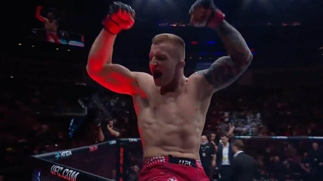 ufc londres iwo baraniewski finish 28 secondes