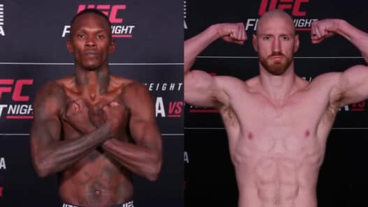 ufc seattle adesanya pyfer pesee