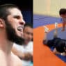 islam makhachev malmene lutte champion olympique