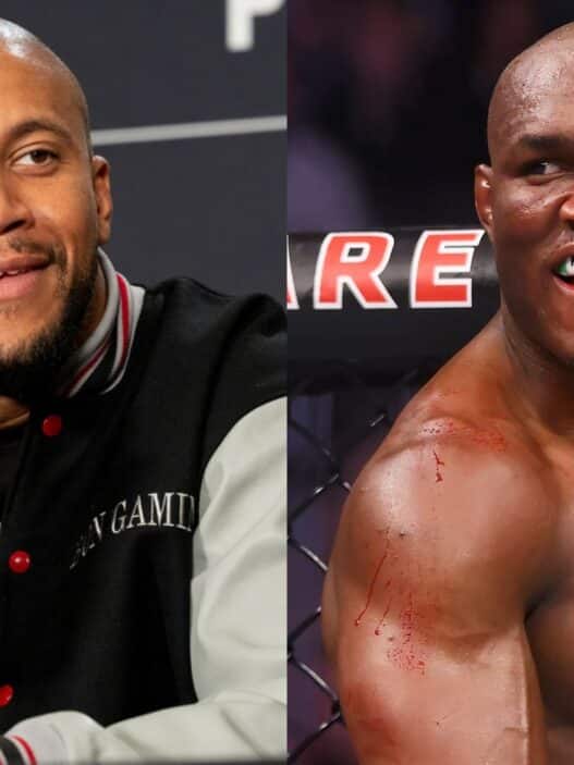 Kamaru Usman et Ciryl Gane à l'UFC.