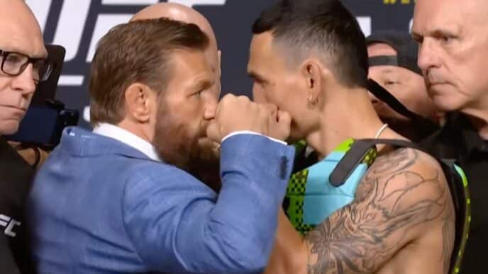 ufc 329 mcgregor holloway 2 face a face bouillant