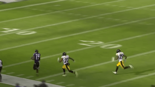 Mike Wallace et son touchdown record face aux Steelers !