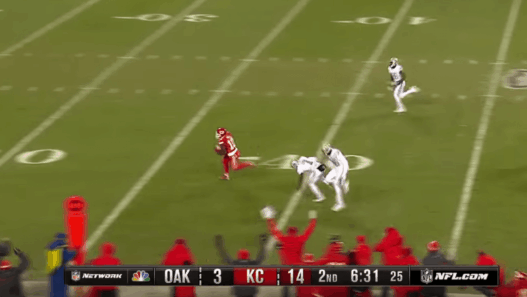 Dans le choc des titans, Ty Hill sort un touchdown venu d’ailleurs