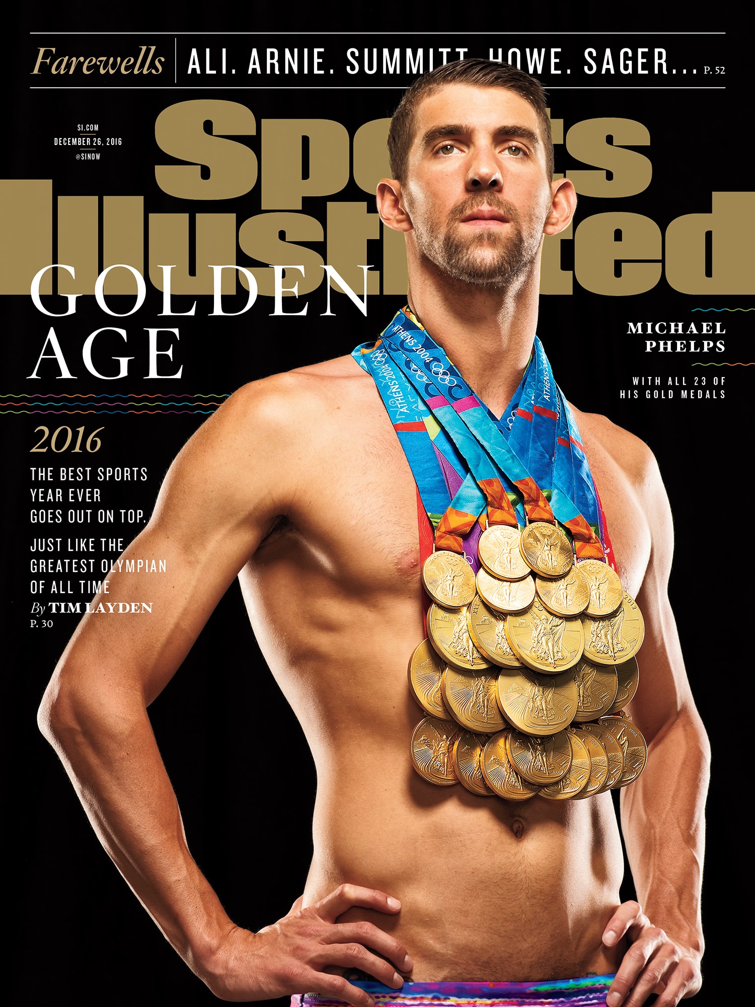 Pour 1ere fois, Michael Phelps pose avec ses 28 médailles Olympiques