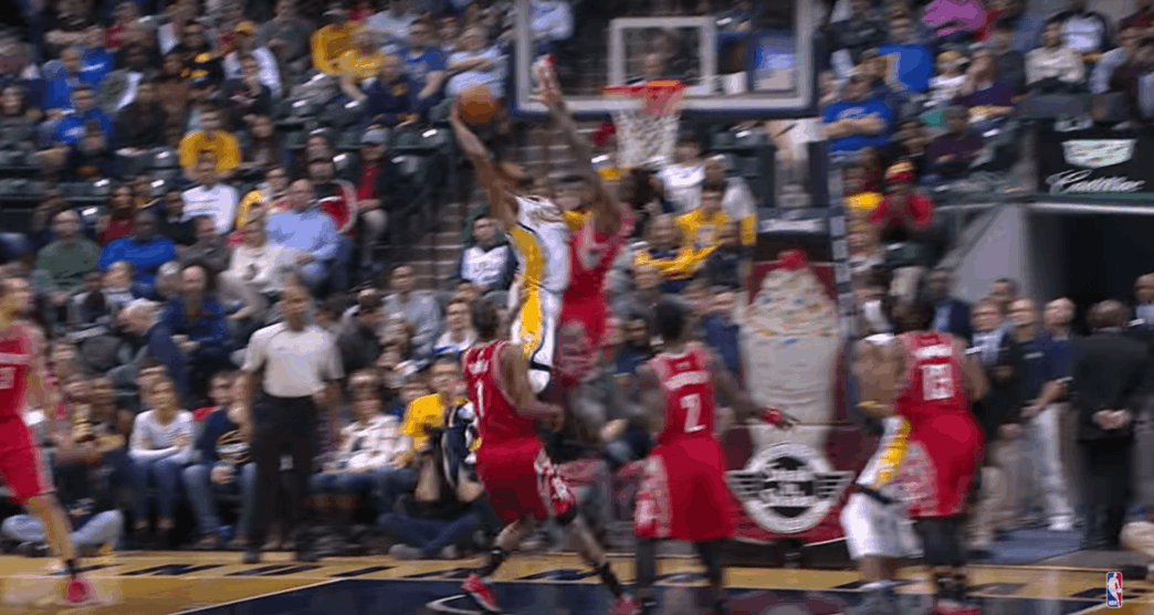 Paul George et son poster terrifiant sur Clint Capela
