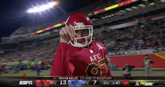 Au Pro Bowl, Travis Kelce célèbre son touchdown en faisant le Salt Bae
