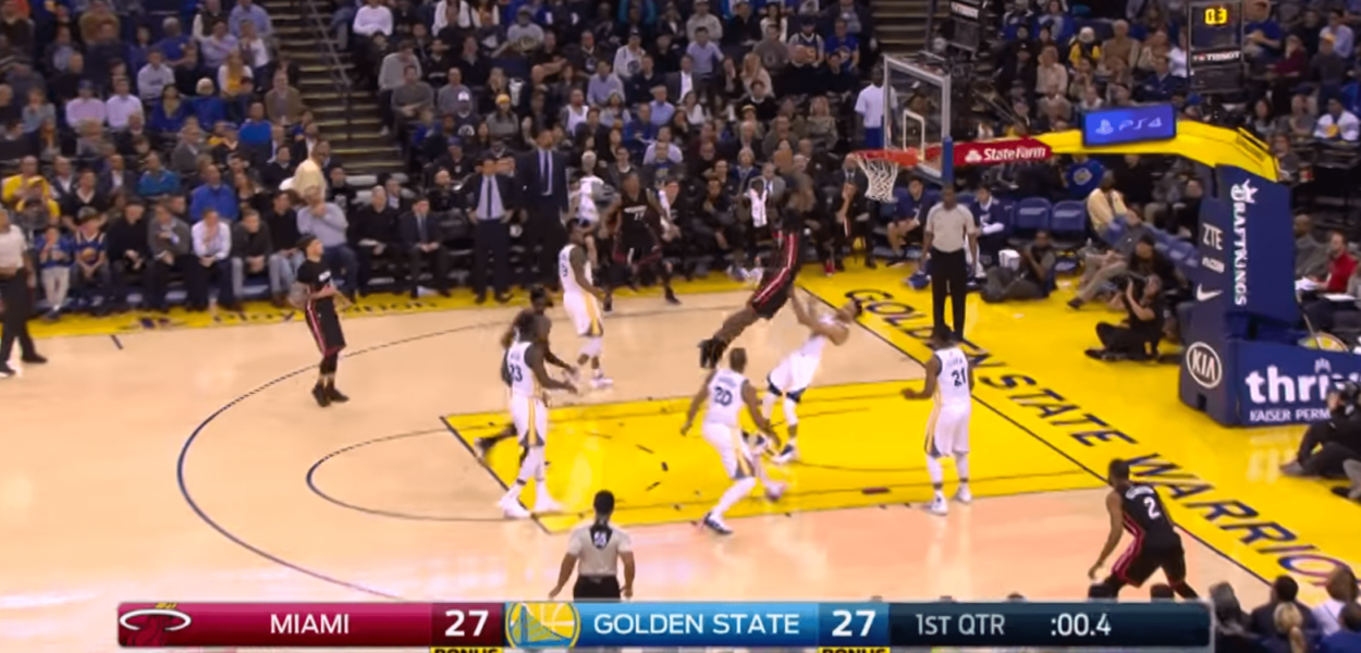 Warriors vs. Heat - Stephen Curry se fait souiller par James Johnson