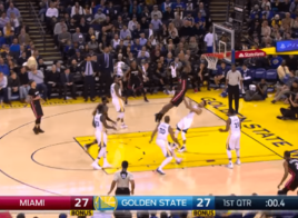Warriors vs. Heat - Stephen Curry se fait souiller par James Johnson