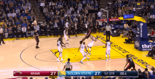 Warriors vs. Heat - Stephen Curry se fait souiller par James Johnson
