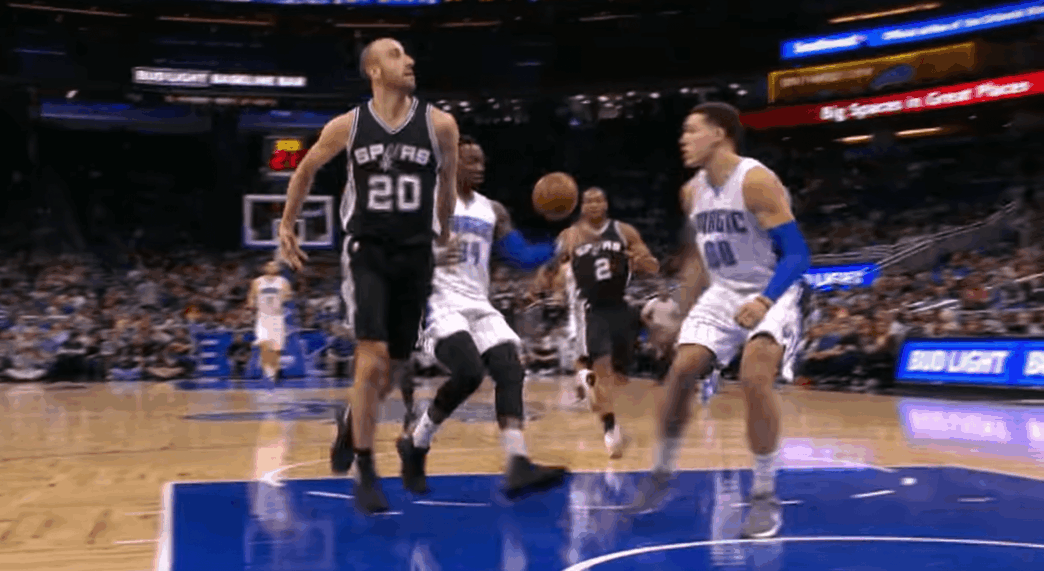 La passe magique de Manu Ginobili pour Kawhi Leonard