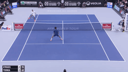 Le coup de génie de Nick Kyrgios face à Jo-Wilfried Tsonga