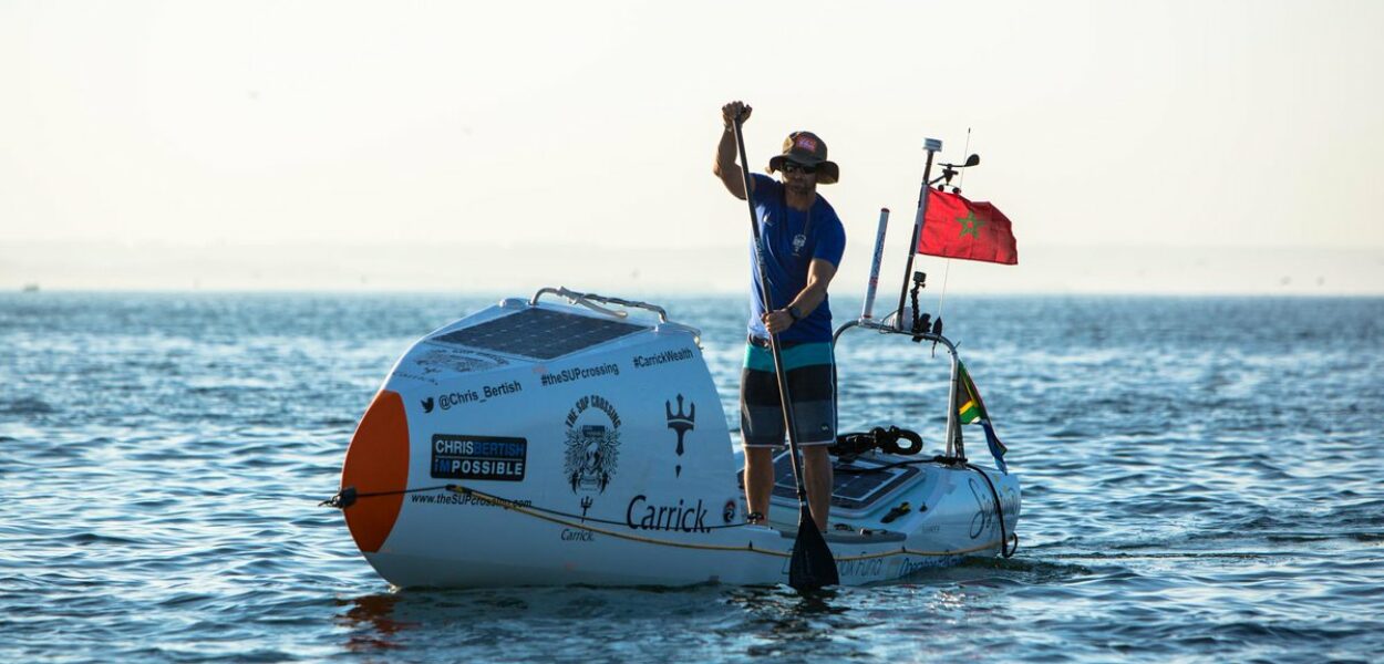 Chris Bertish traverse l’Océan Atlantique en stand up paddle