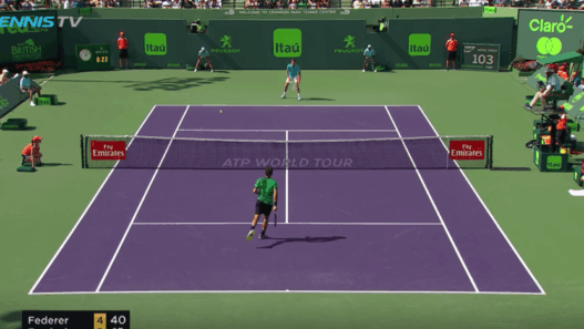 L’amorti génial de Roger Federer qui laisse Tomas Berdych sur place