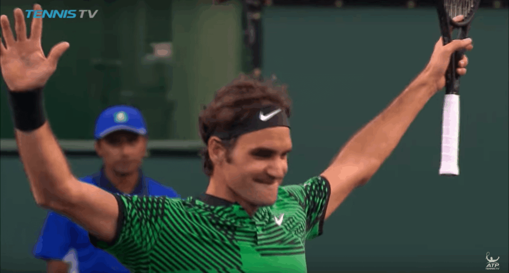 Indian Wells 2017 - Roger Federer donne à la leçon à Rafael Nadal