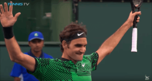 Indian Wells 2017 - Roger Federer donne à la leçon à Rafael Nadal