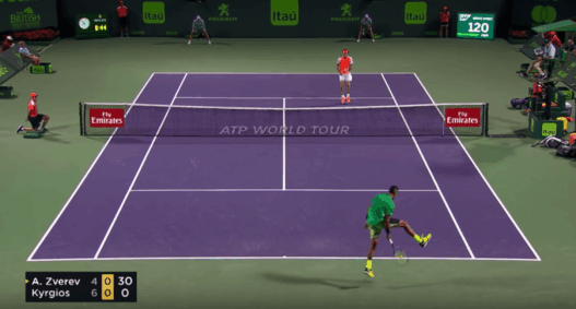Nick Kyrgios et son coup entre les jambes de génie contre Alexander Zverev