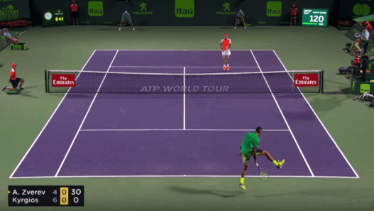 Nick Kyrgios et son coup entre les jambes de génie contre Alexander Zverev