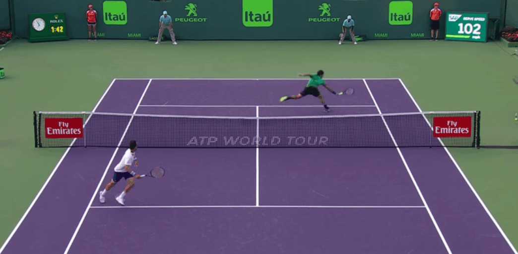 Roger Federer l’emporte contre Roberto Bautista Agut à Miami