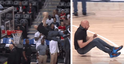 Un fan des Hawks enchaîne reverse-jam et une célébration dantesque