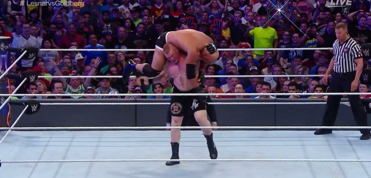 Brock Lesnar dégomme Goldberg à WrestleMania 33