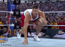 Rob Gronkowski arrive à WrestleMania et fait le ménage !