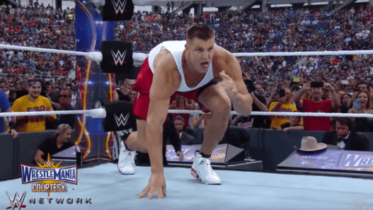 Rob Gronkowski arrive à WrestleMania et fait le ménage !