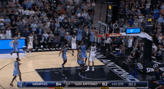 Menés à 2 secondes du buzzer, les Spurs égalisent sur un alley-oop magnifique