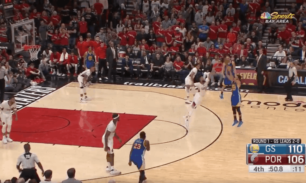 Le trois points clutch de Stephen Curry pour écarter les Blazers
