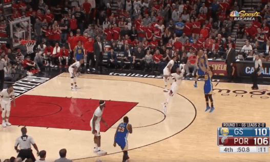 Le trois points clutch de Stephen Curry pour écarter les Blazers