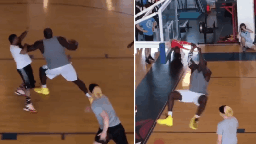 À 45 ans, Shaquille O’Neal fait la misère à un pauvre défenseur