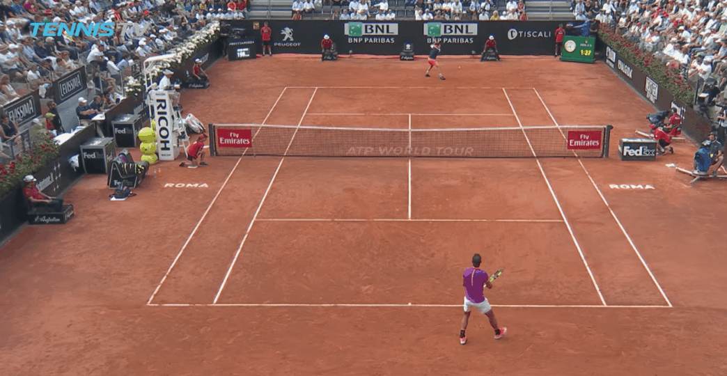 Dominic Thiem a envoyé des parpaings de l’espace contre Rafael Nadal