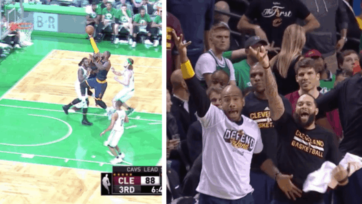 LeBron James fume toute la défense et fait exploser le banc des Cavs