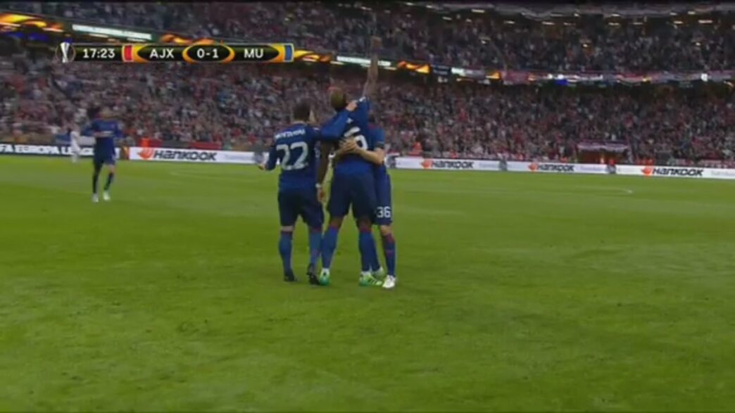 Paul Pogba ouvre le score pour Manchester United contre l’Ajax