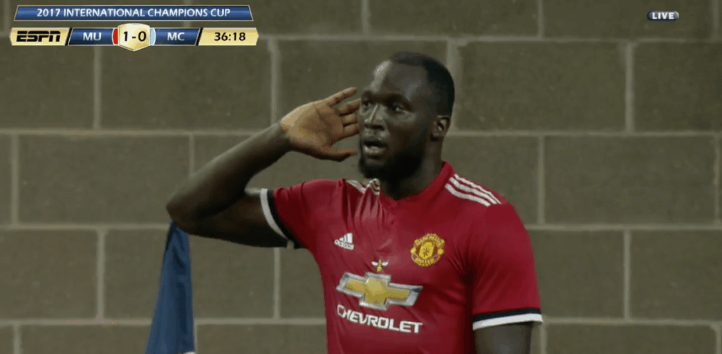 Romelu Lukaku marque un superbe but contre Manchester City