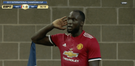 Romelu Lukaku marque un superbe but contre Manchester City