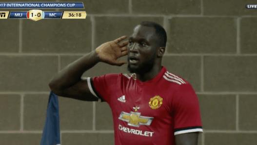 Romelu Lukaku marque un superbe but contre Manchester City