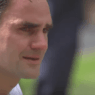 Les larmes de Roger Federer après sa victoire à Wimbledon