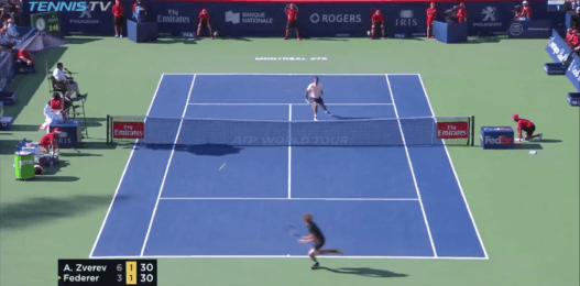 La défense folle d’Alexander Zverev face à Roger Federer