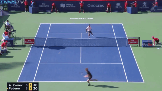 La défense folle d’Alexander Zverev face à Roger Federer