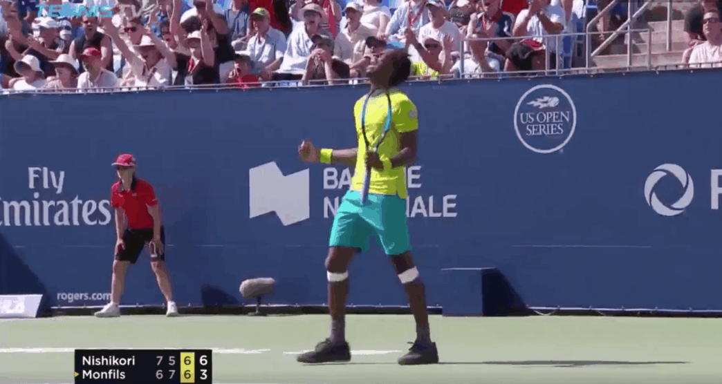 La balle de match de folle sauvée par Gael Monfils contre Nishikori
