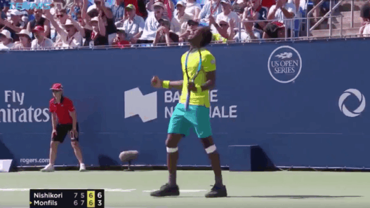 La balle de match de folle sauvée par Gael Monfils contre Nishikori
