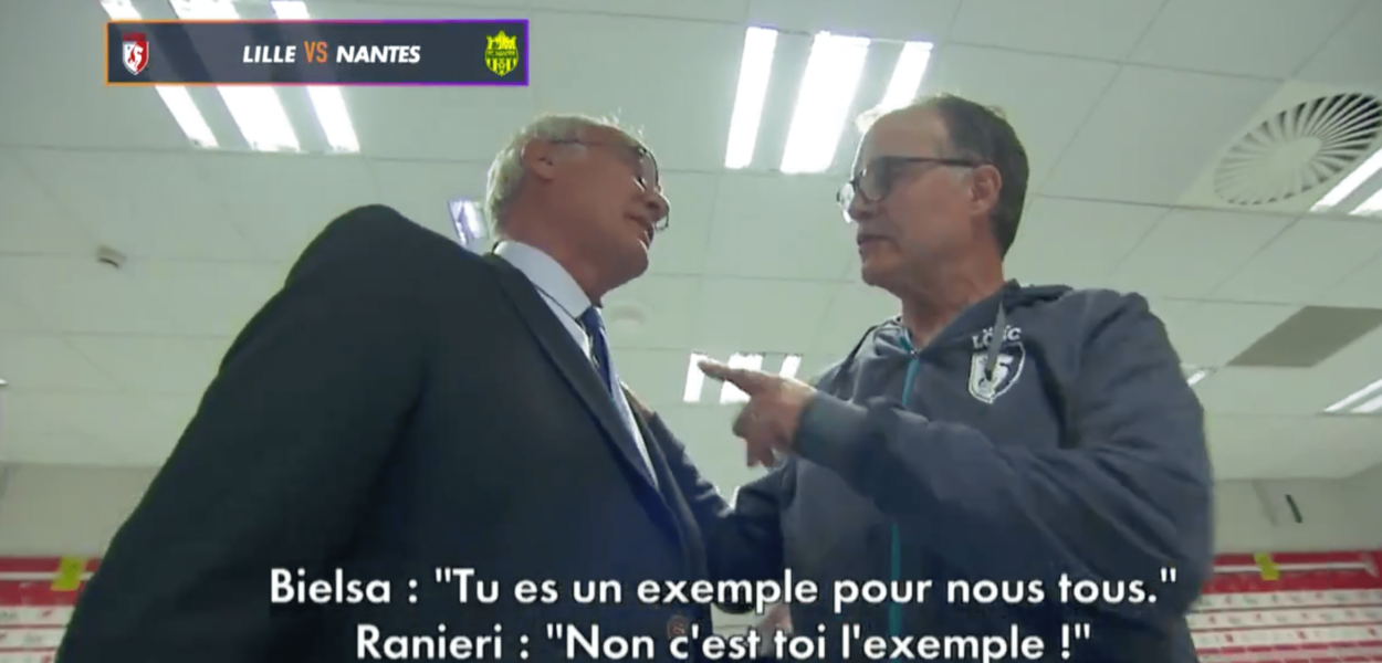 L’échange entre Marcelo Bielsa et Claudio Ranieri après Lille-Nantes