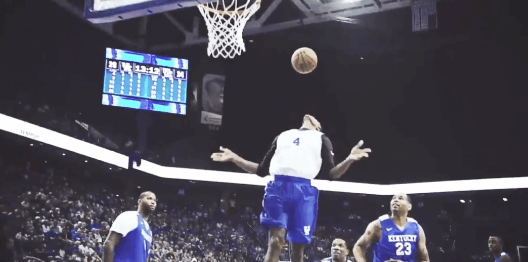 Rajon Rondo alley oop head