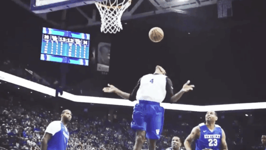 Rajon Rondo alley oop head