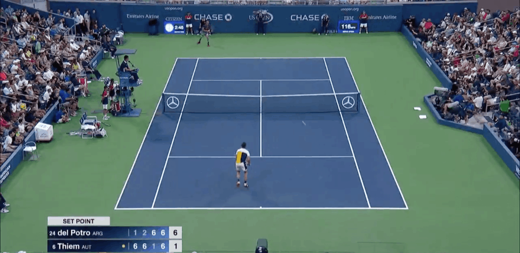 Le coup de canon de Del Potro pour s’offrir le 4e set contre Thiem