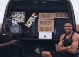 Giannis Antetokounmpo reçoit un camion rempli d’Adidas