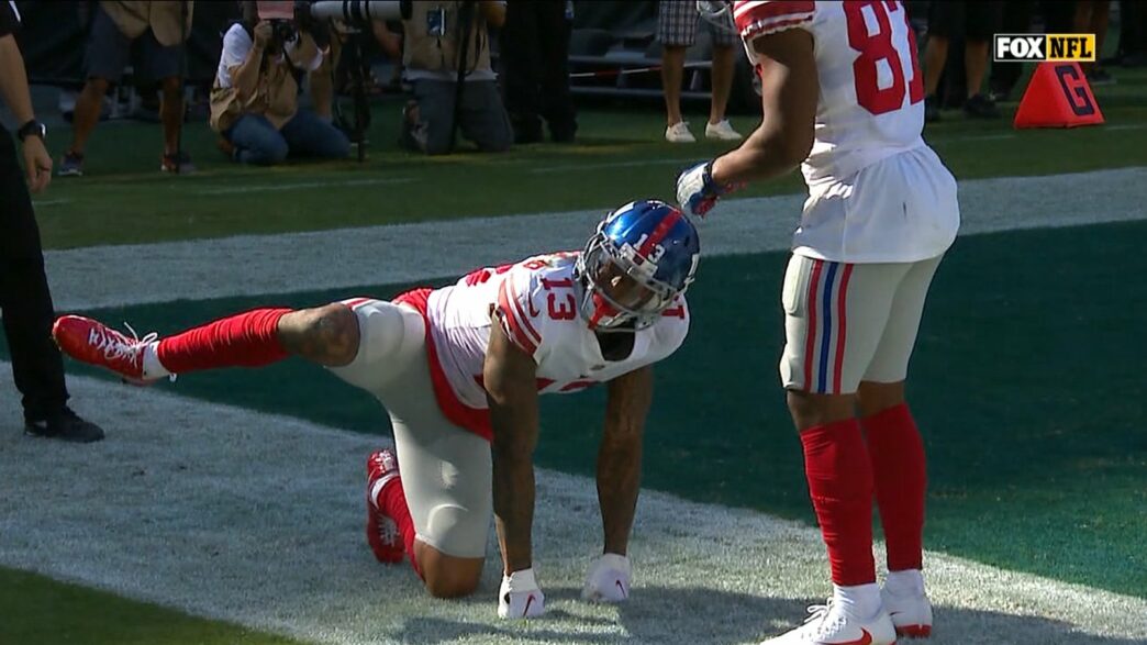 Odell Beckham Jr. celebration chien