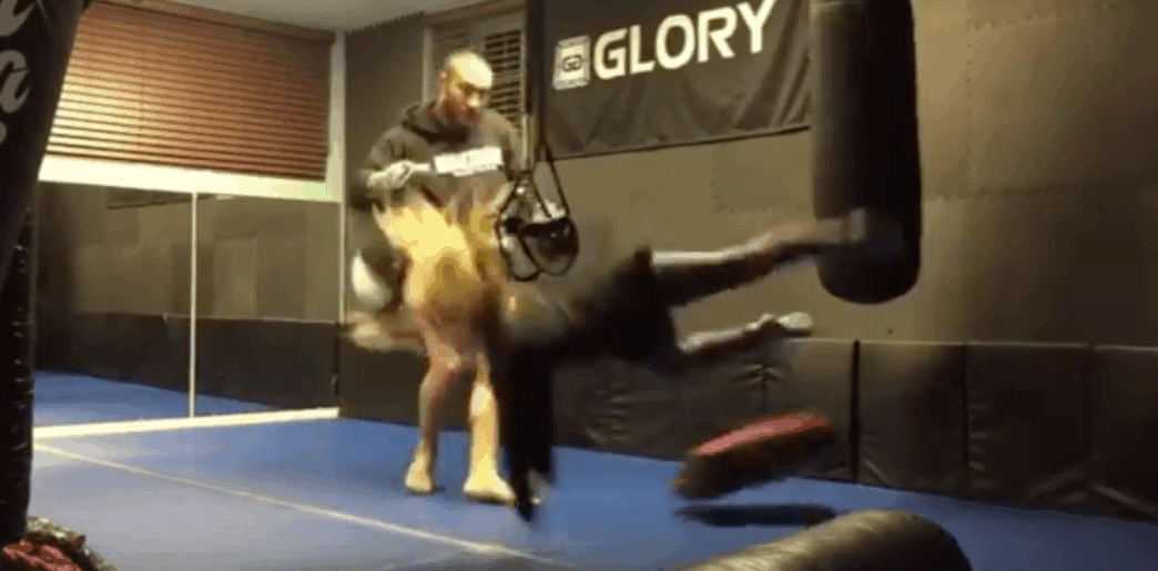 Richard « Maximus » Abraham démonte une gamine à l’entraînement