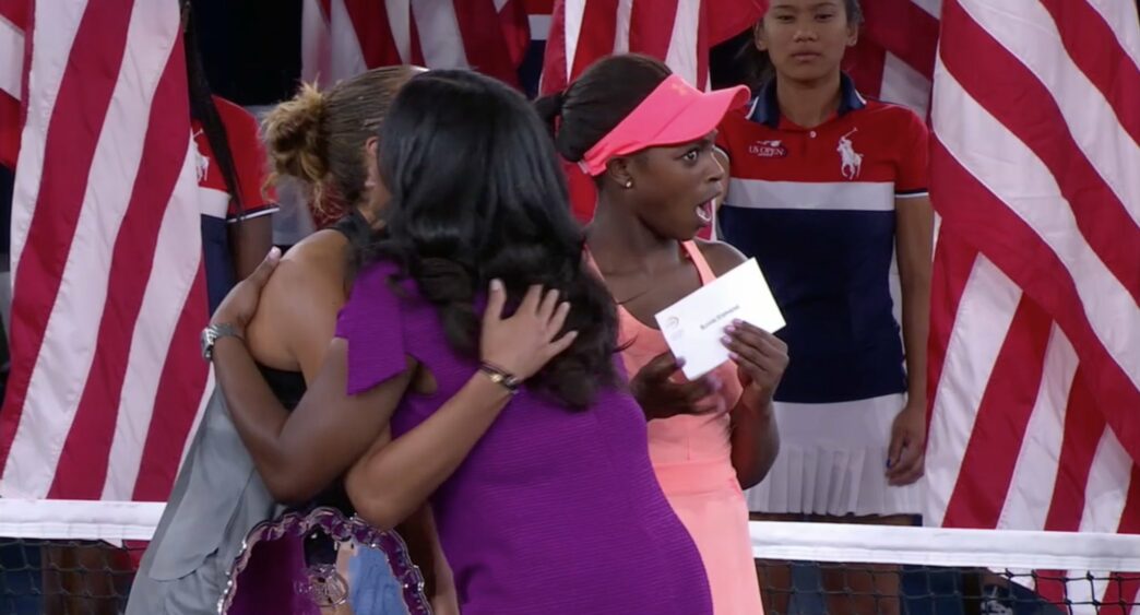 La réaction de Sloane Stephens au moment où elle gagne 3.7 millions de dollars
