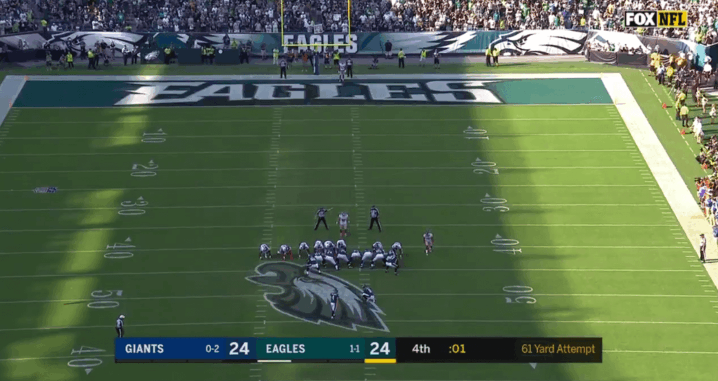 Les Eagles s’imposent un field goal de 61 yards à la dernière seconde